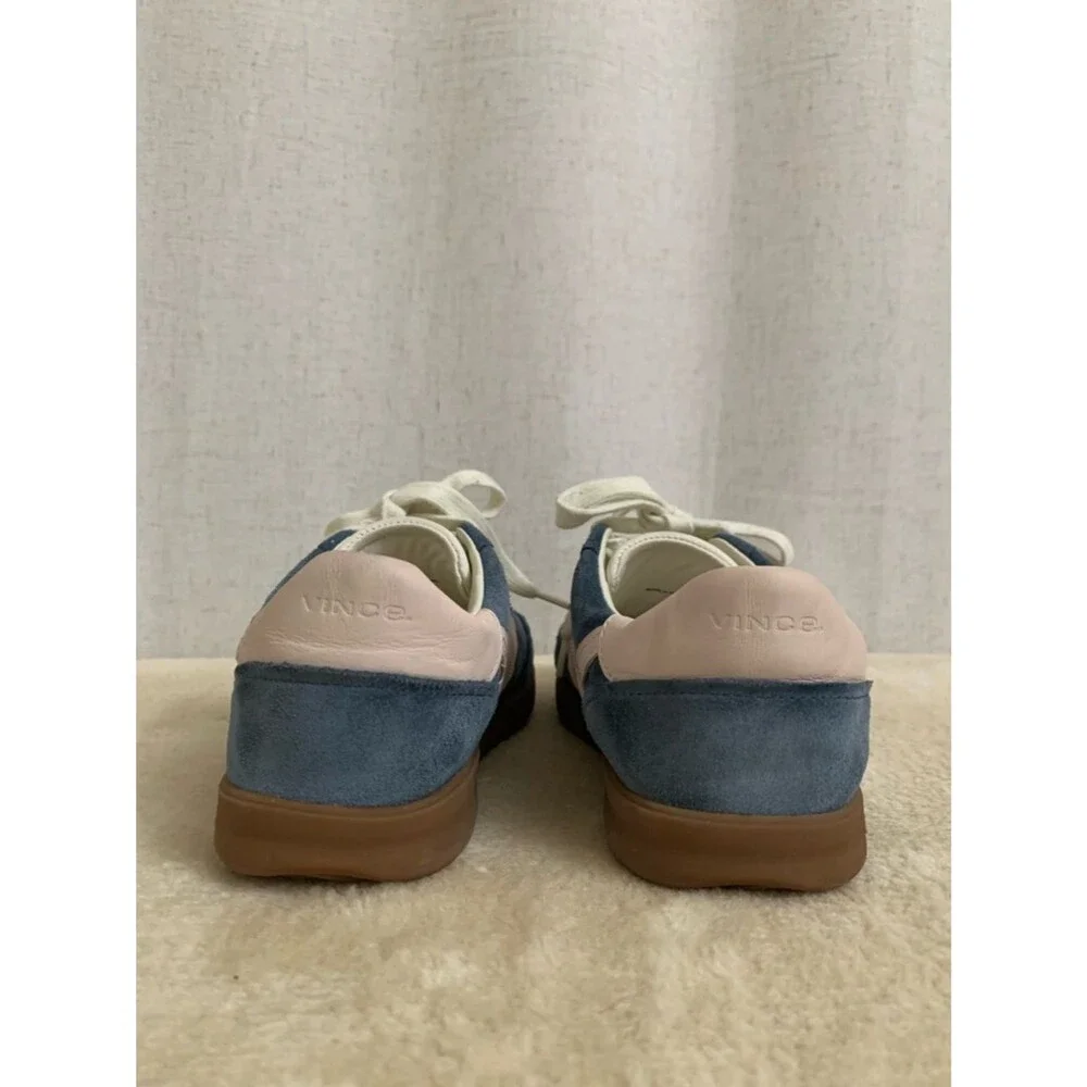 Vince. Women’s Oasis Huntington Blue Suede Powder Pink Sambas Sneakers 6.5 US